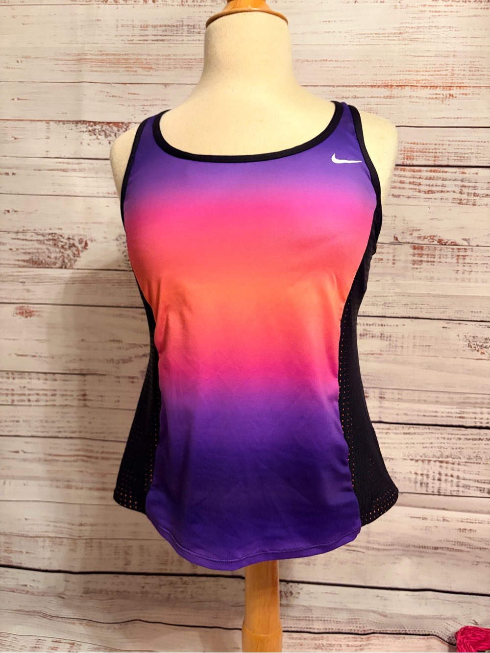 Nike Women’s Ombre Racerback Tank Top in Purple/Pink/Orange